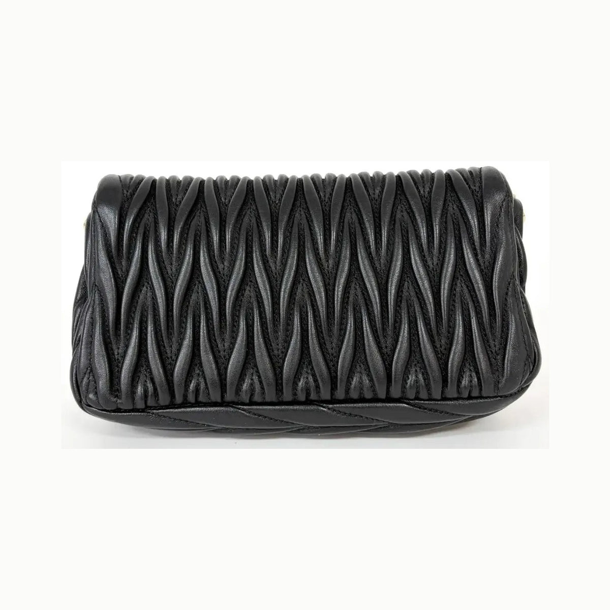 Miu Miu Nappa Matelassè Leather, Black, Leather, Handbag