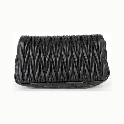 Miu Miu Nappa Matelassè Leather, Black, Leather, Handbag
