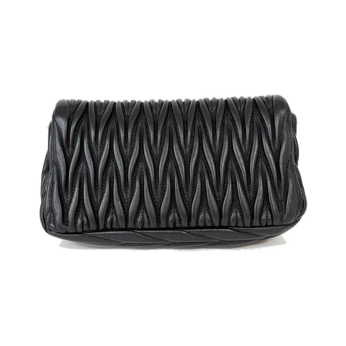 Miu Miu Nappa Matelassè Leather, Black, Leather, Handbag