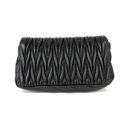 Miu Miu Nappa Matelassè Leather, Black, Leather, Handbag