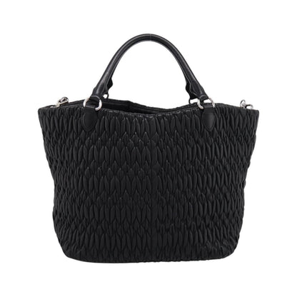 Miu Miu Shopper Tote Matelasse Leather, Black, Leather, Handbag