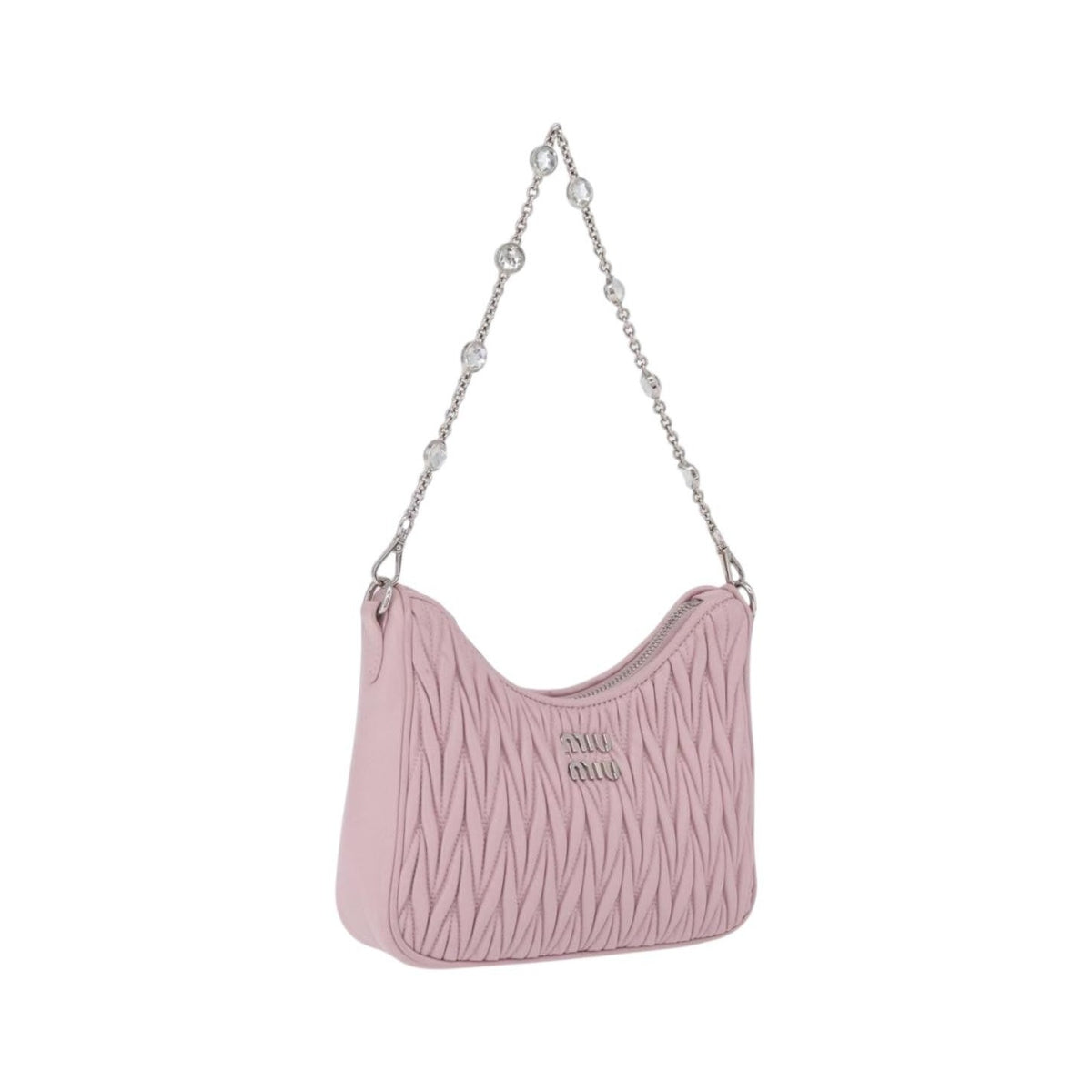 Miu Miu Shoulder Matelasse Leather, Pink, Leather, Shoulder Bag