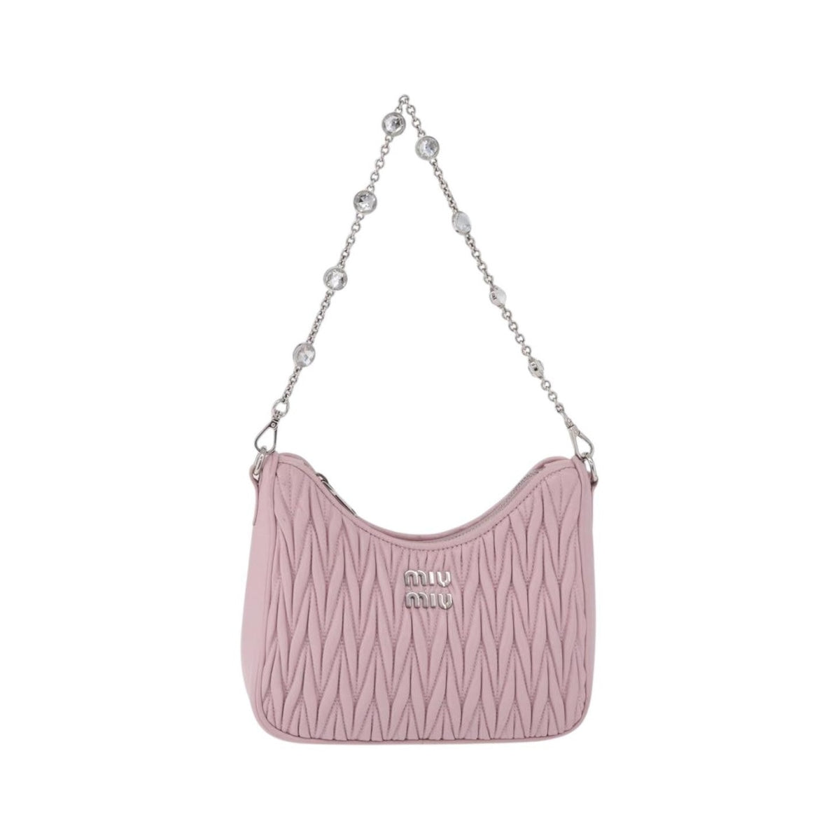 Miu Miu Shoulder Matelasse Leather, Pink, Leather, Shoulder Bag