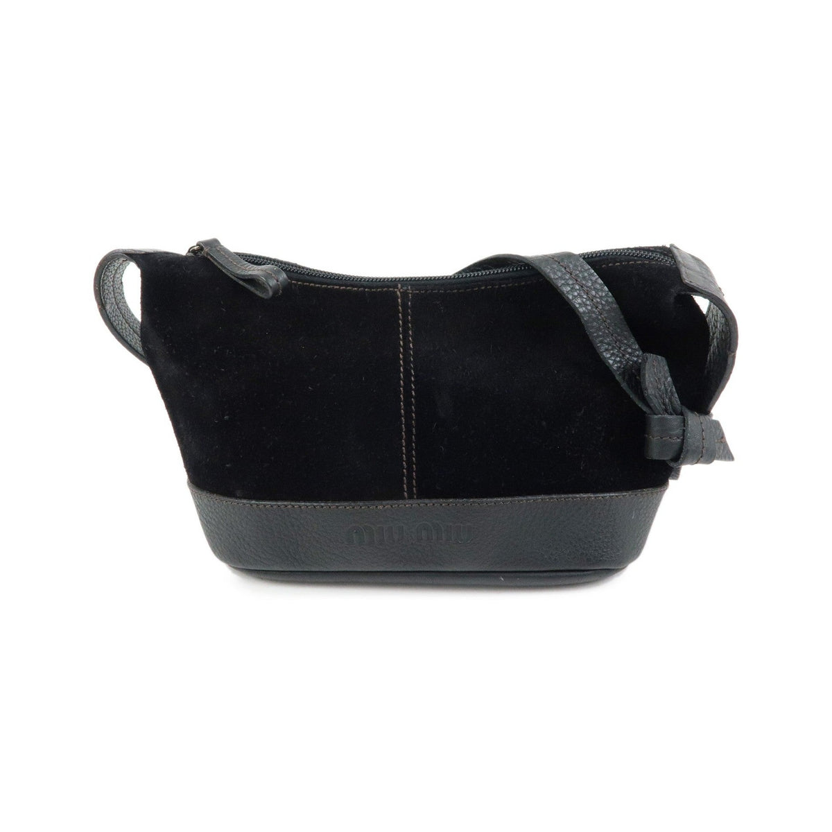 Miu Miu Shoulder Suede, Black, Suede, Shoulder Bag