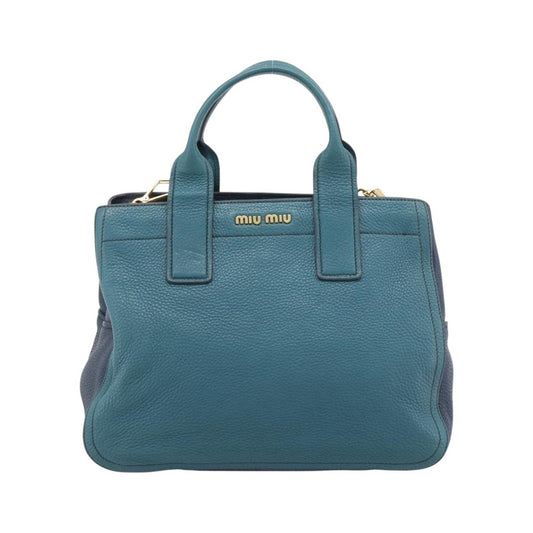 Miu Miu Vintage Leather, Green, Leather, Handbag