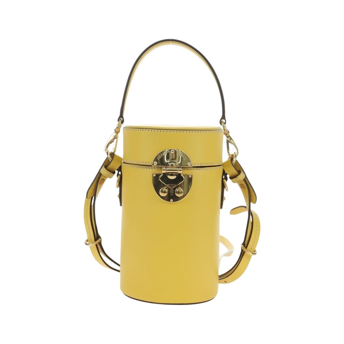 Miu Miu Vintage Leather, Yellow, Leather, Handbag
