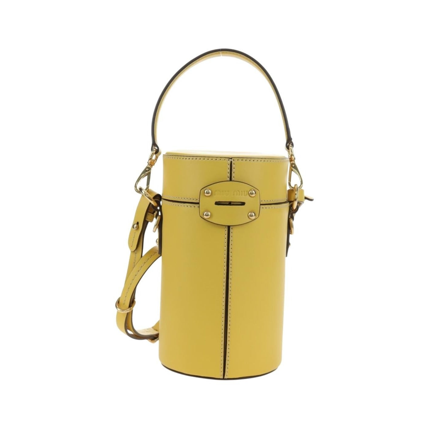 Miu Miu Vintage Leather, Yellow, Leather, Handbag