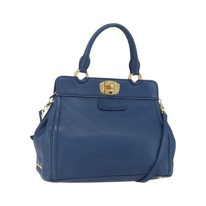 Miu Miu Vintage Leather, Blue, Leather, Tote Bag