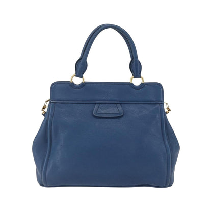 Miu Miu Vintage Leather, Blue, Leather, Tote Bag