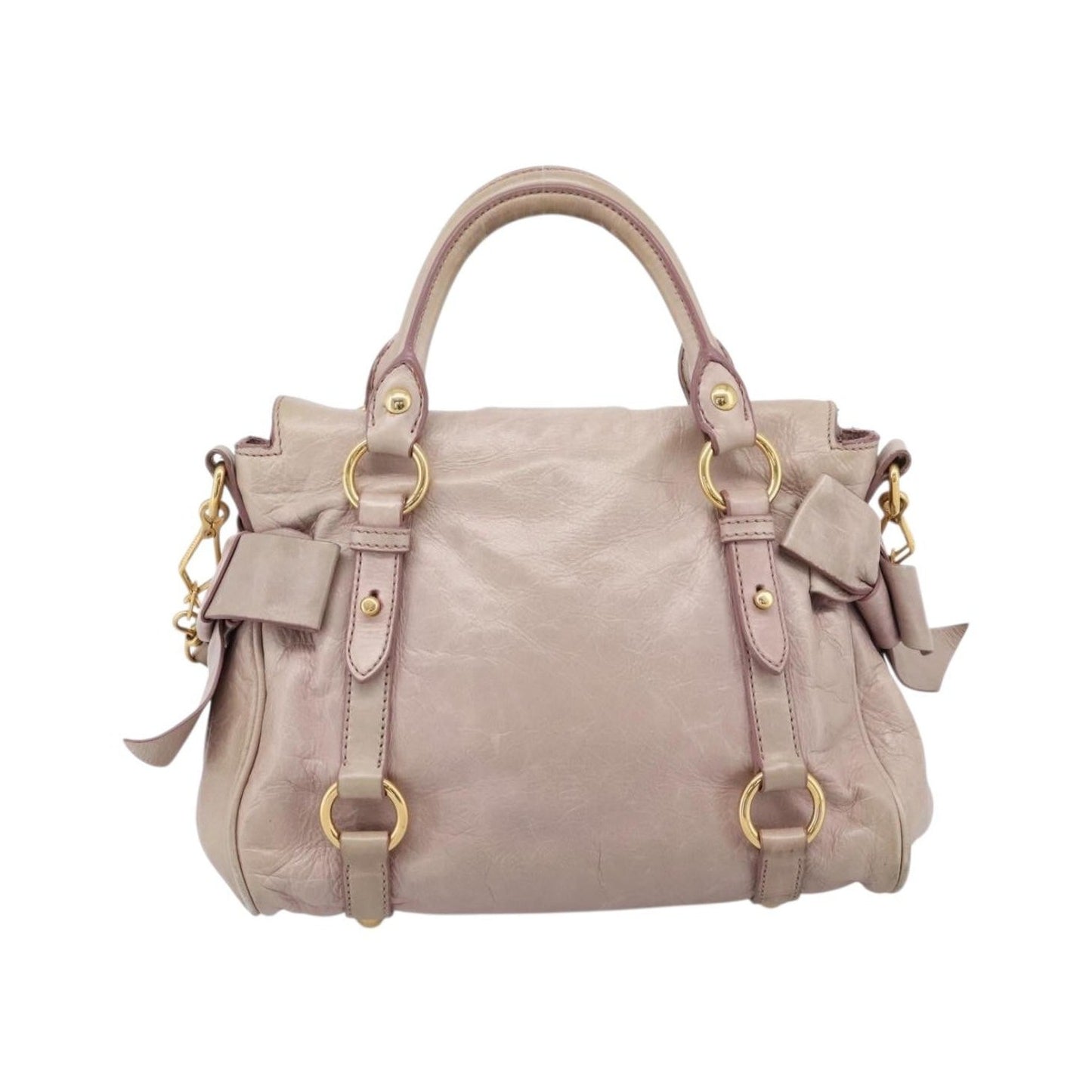 Miu Miu Vitello Lux Leather, Pink, Leather, Handbag