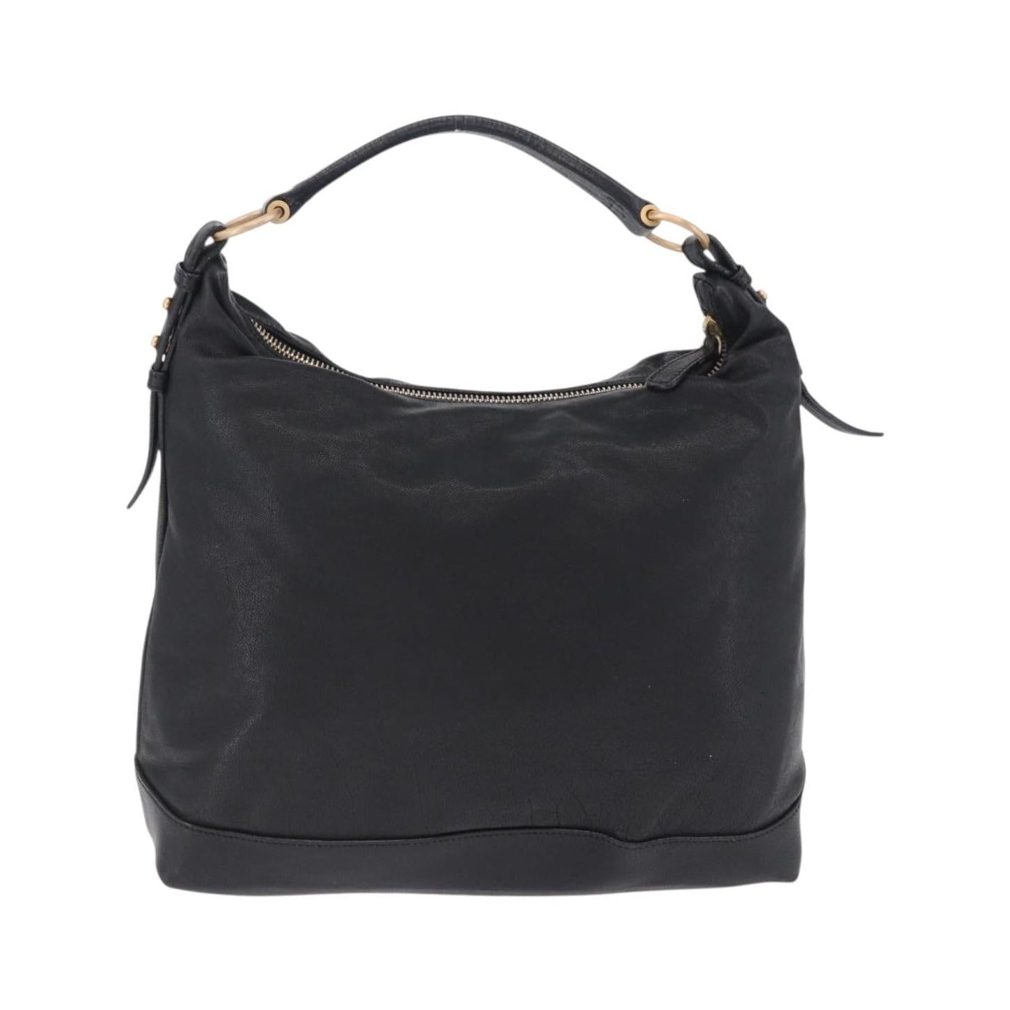 Miu Miu Zip Front Pocket Shopping Tote Leather, Black, Leather, Shoulder Bag