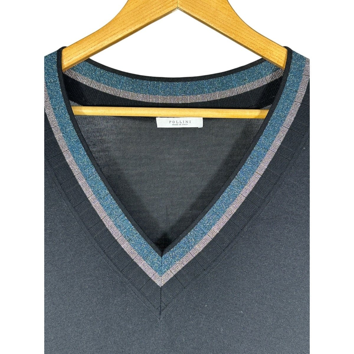 POLLINI V - Neck Sweater Dress Black - Brandsamsara