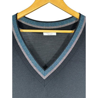 POLLINI V - Neck Sweater Dress Black - Brandsamsara