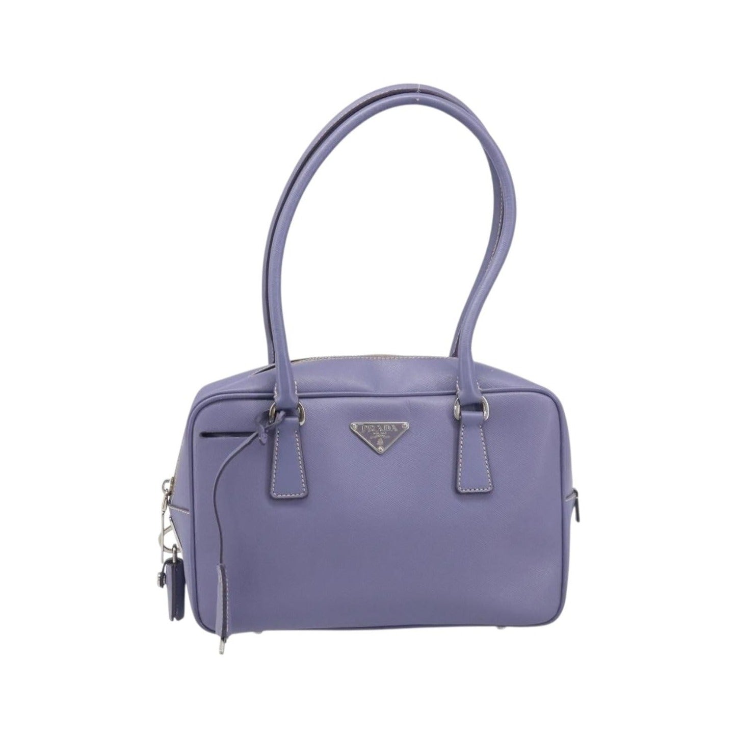 Prada Bauletto Saffiano, Purple, Leather, Handbag