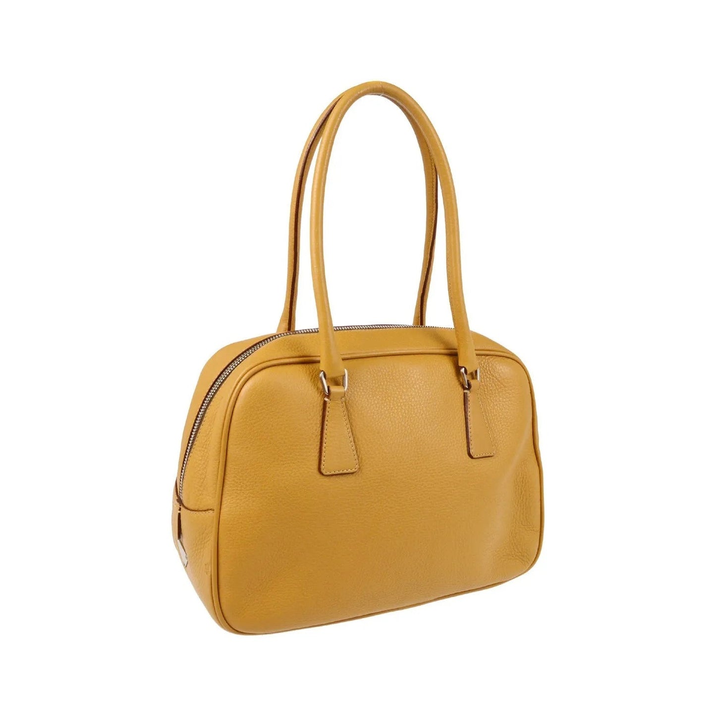 Prada Bauletto Saffiano Leather, Beige, Leather, Handbag