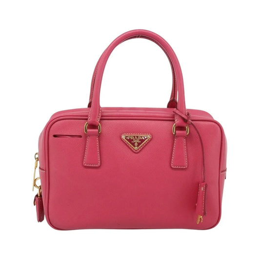 Prada Bauletto Saffiano Leather, Pink, Leather, Handbag
