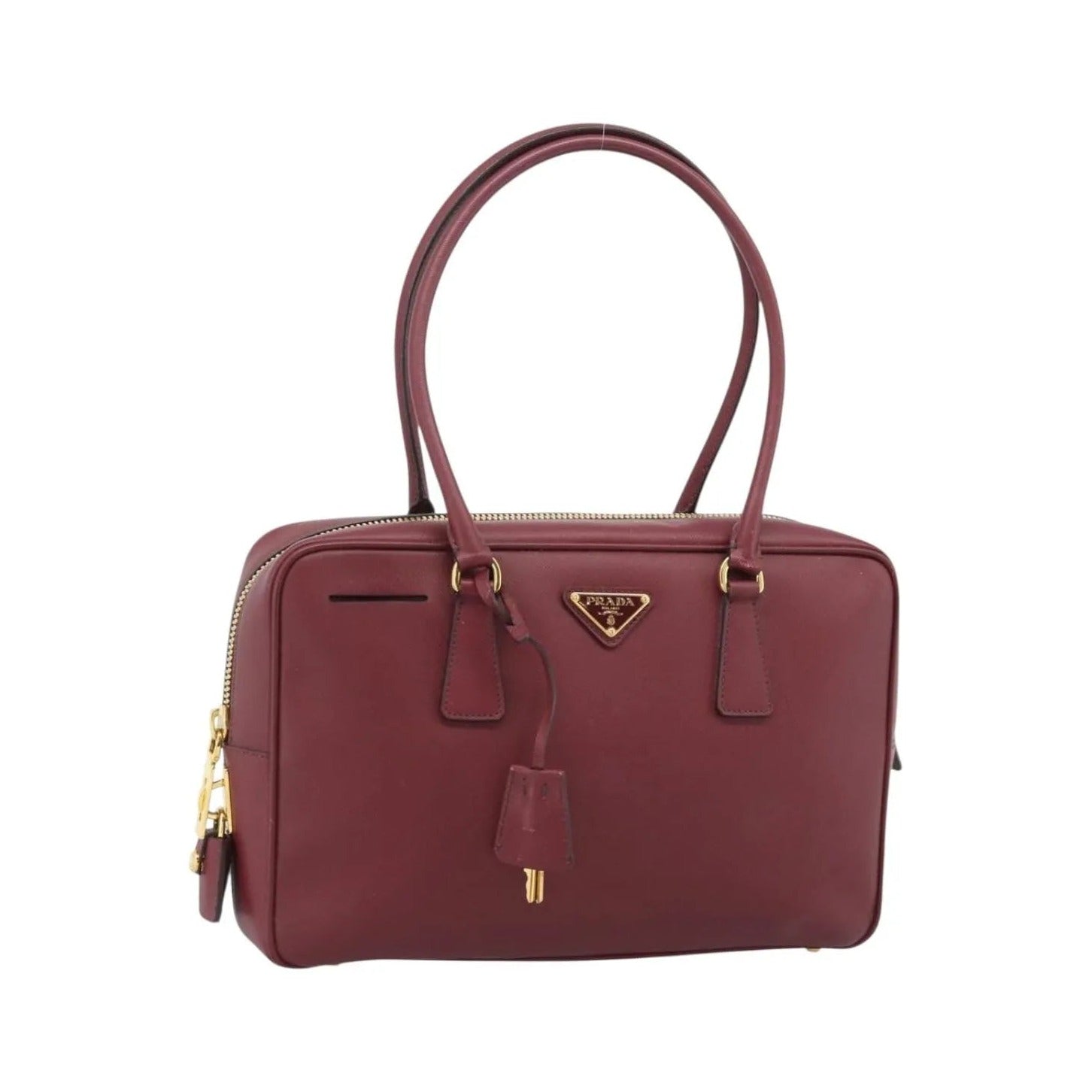 Prada Bauletto Saffiano Leather, Red, Leather, Handbag