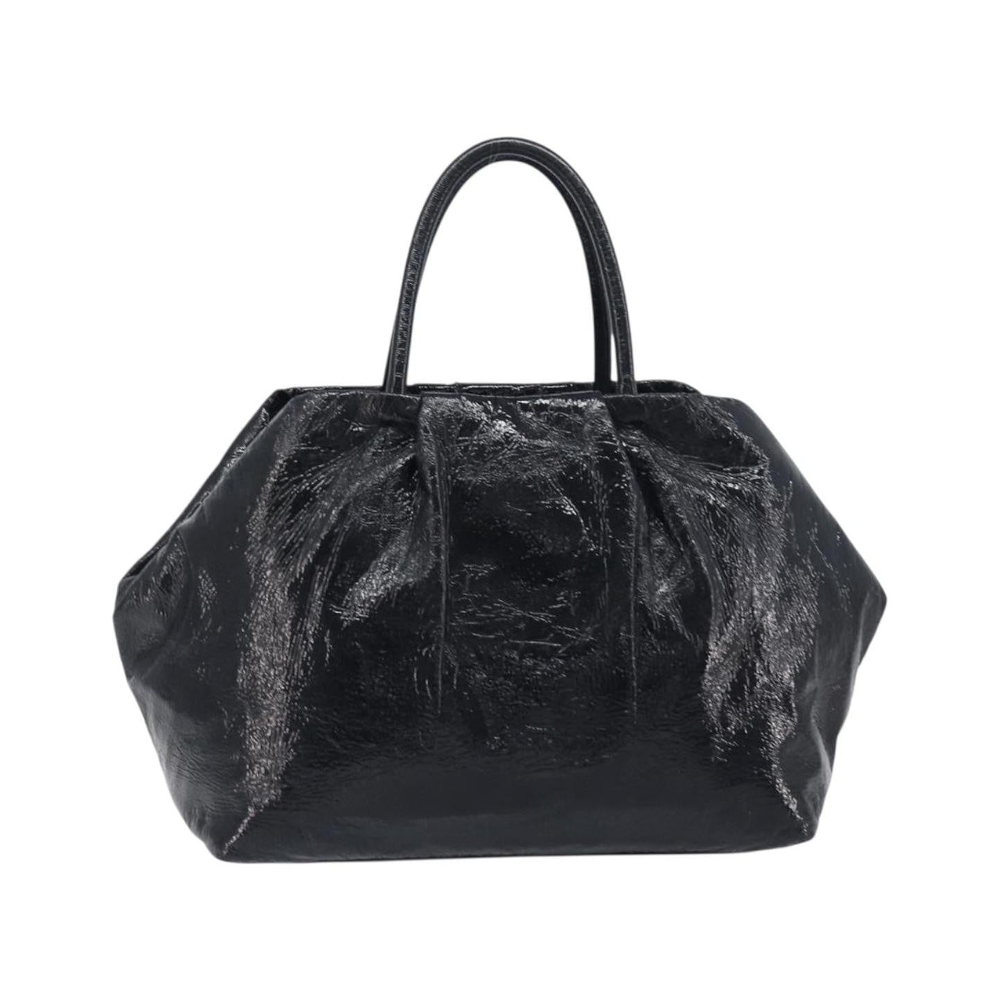 Prada Bow Top handle Patent leather, Black, Patent Leather, Handbag