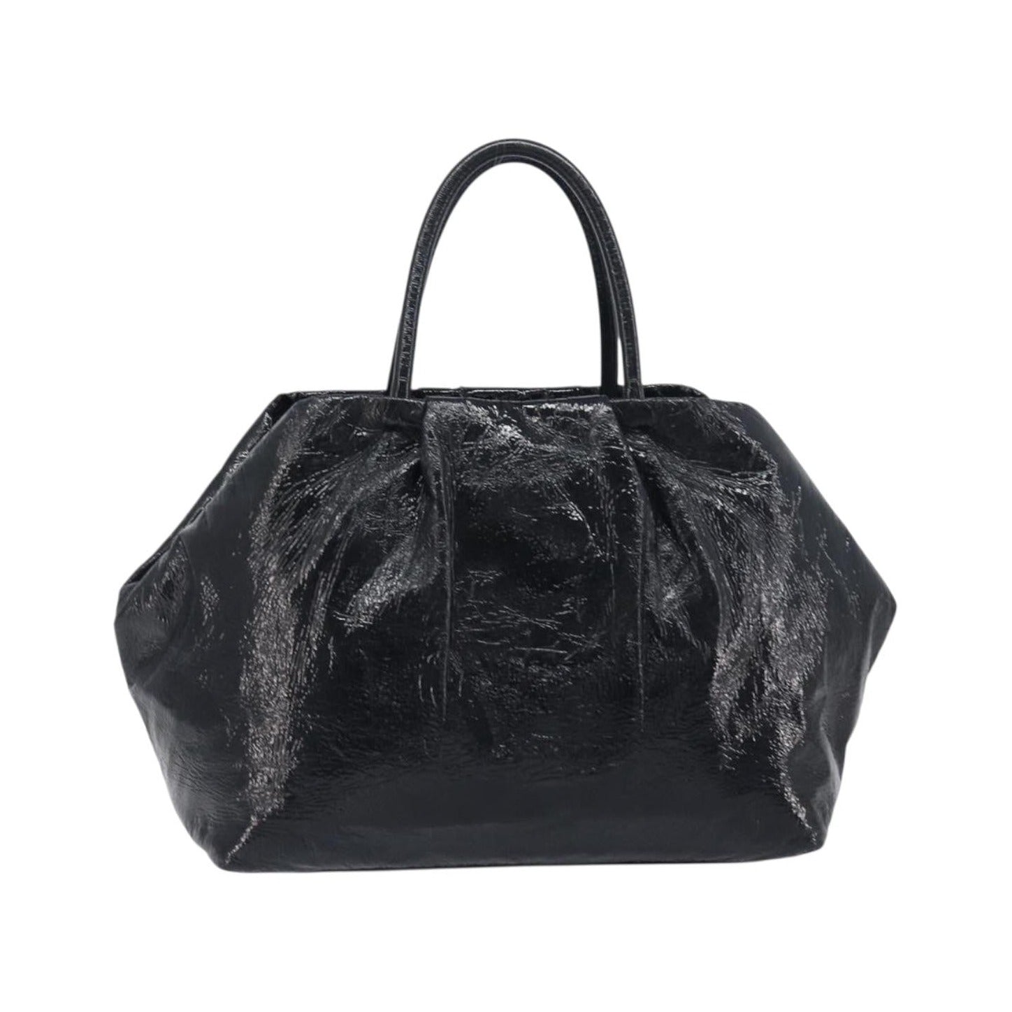 Prada Bow Top handle Patent leather, Black, Patent Leather, Handbag