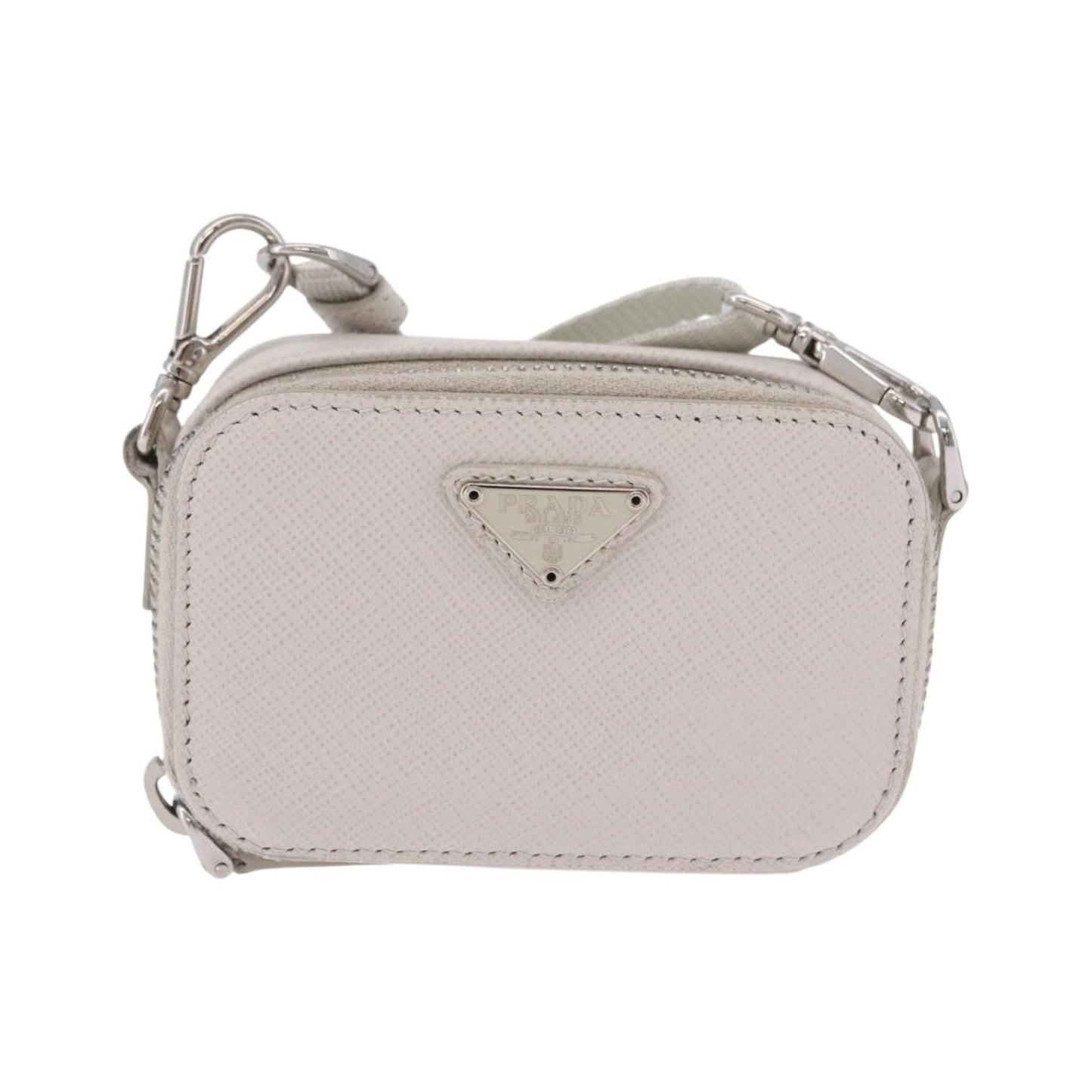 Prada Brique Camera Crossbody Bag Saffiano Leather, Beige, Leather, Clutch