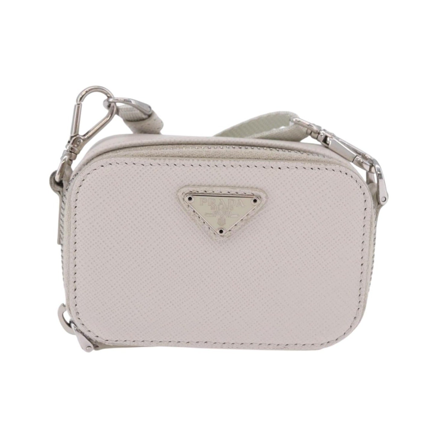 Prada Brique Camera Crossbody Bag Saffiano Leather, Beige, Leather, Clutch