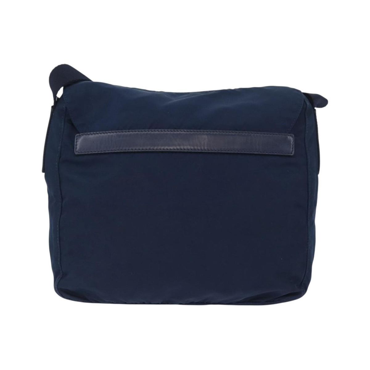 Prada Buckle Messenger Tessuto, Navy, Nylon, Handbag