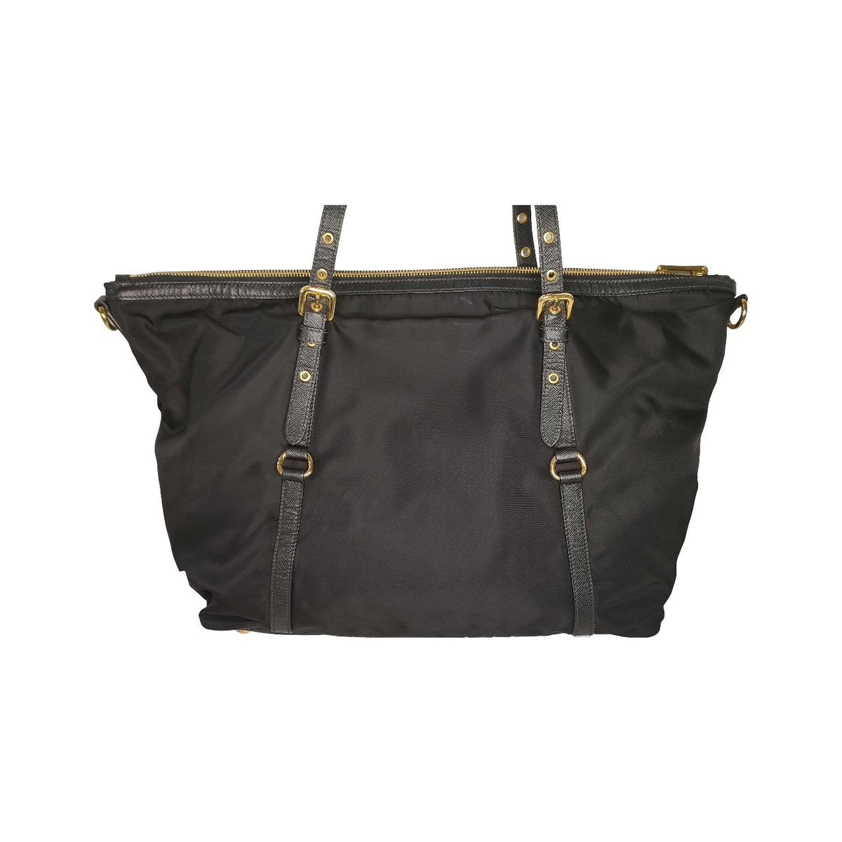 Prada cabas tessuto Nylon, Black, Nylon, Handbag