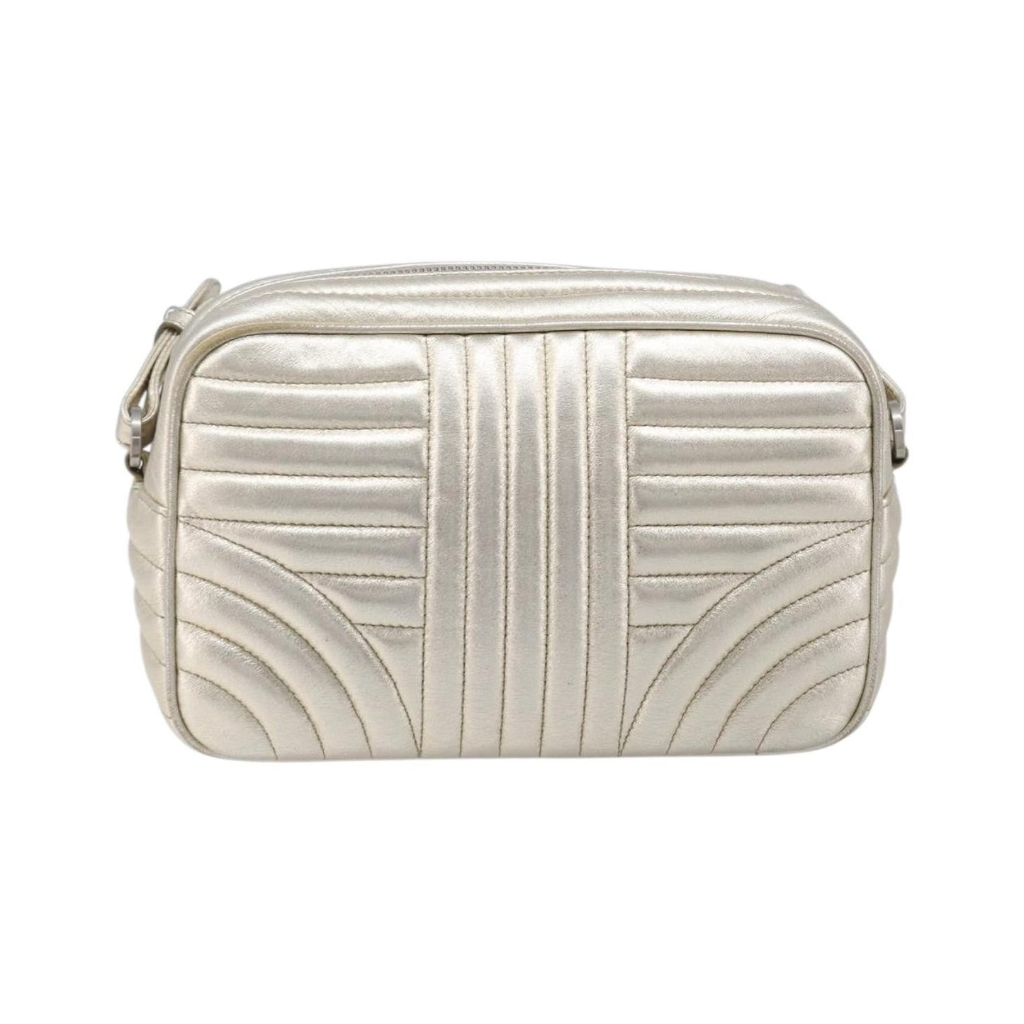 Prada Camera Diagramme Quilted Leather, Metallic, Leather, Shoulder Bag