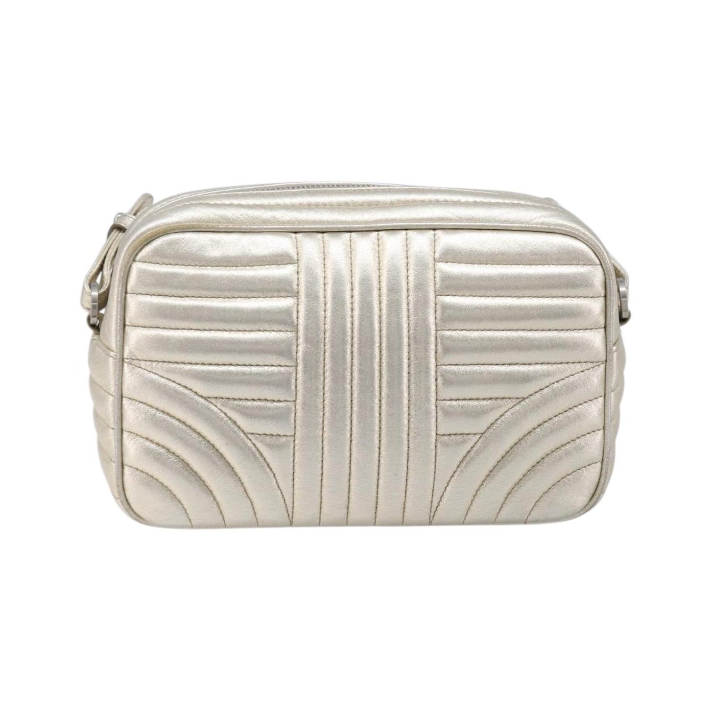 Prada Camera Diagramme Quilted Leather, Metallic, Leather, Shoulder Bag