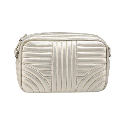 Prada Camera Diagramme Quilted Leather, Metallic, Leather, Shoulder Bag
