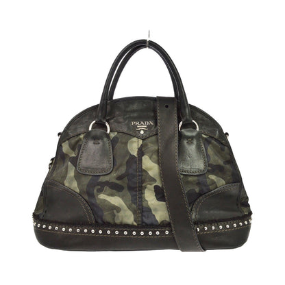 Prada Camouflage Tessuto, Green, Nylon, Tote Bag