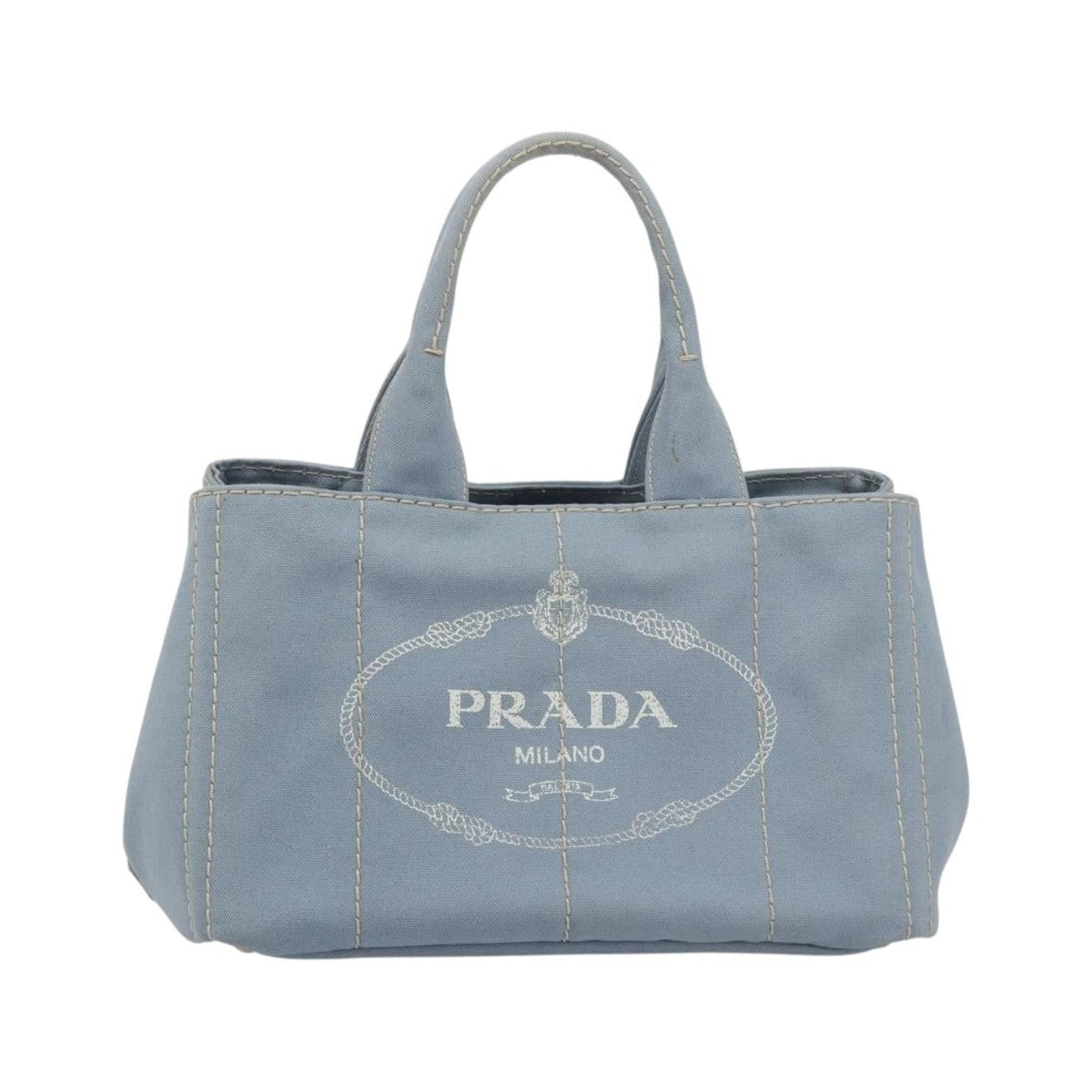 Prada Canapa Canvas, Blue, Canvas, Tote Bag