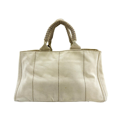 Prada Canapa Canvas, Beige, Canvas, Tote Bag