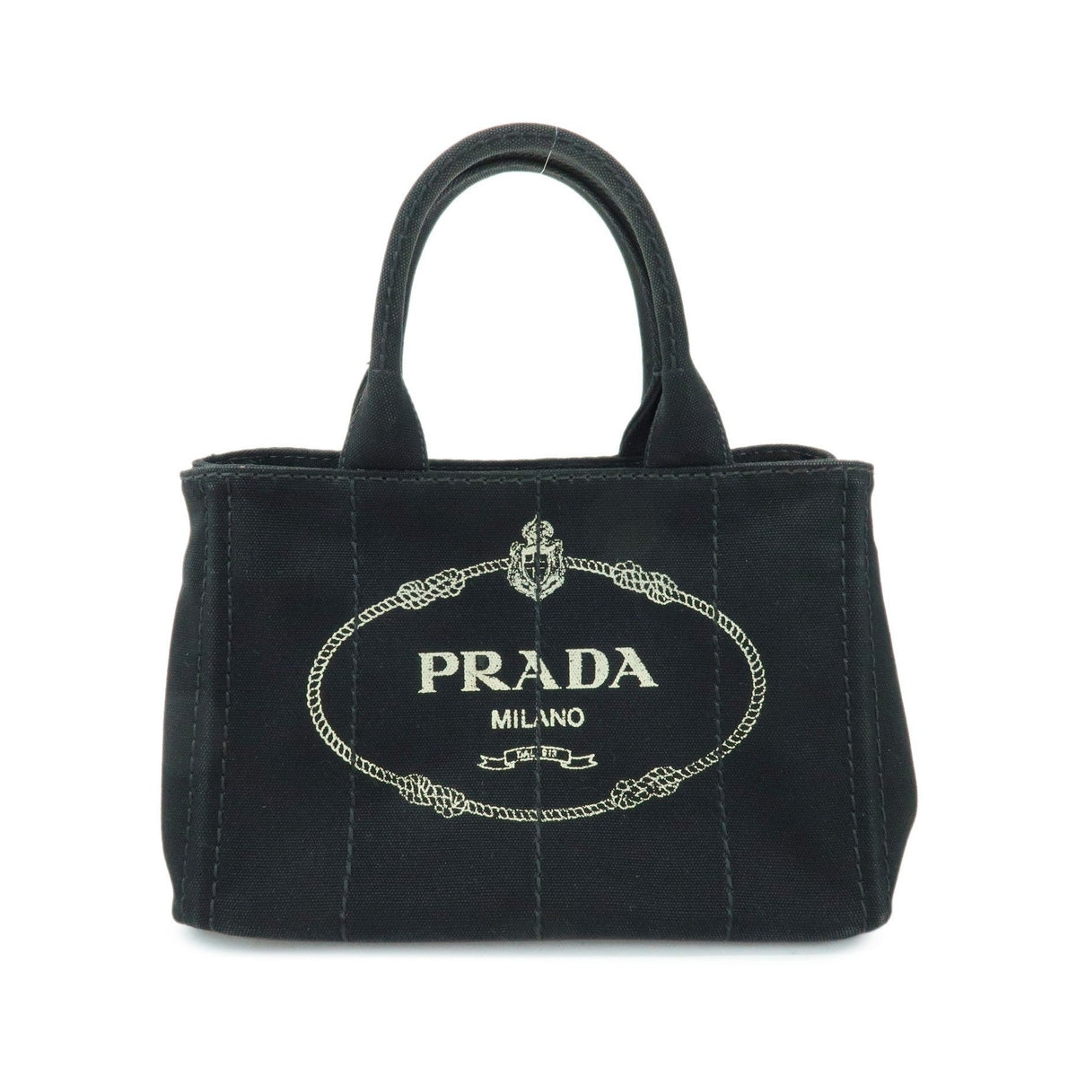 Prada Canapa Canvas, Black, Canvas, Tote Bag