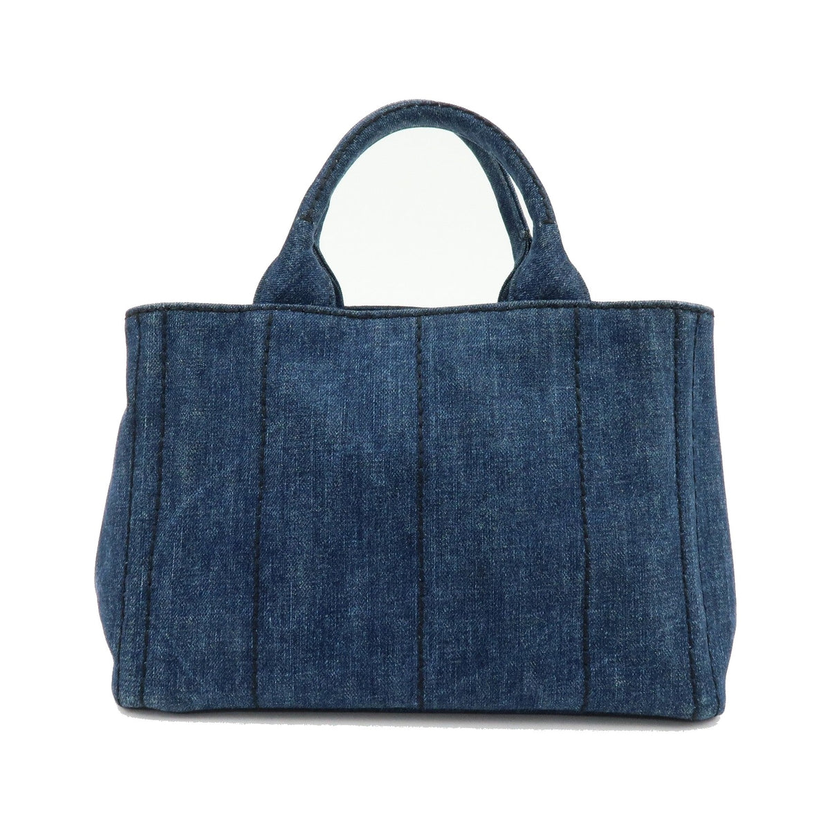 Prada Canapa Convertible Denim, Blue, Denim, Tote Bag