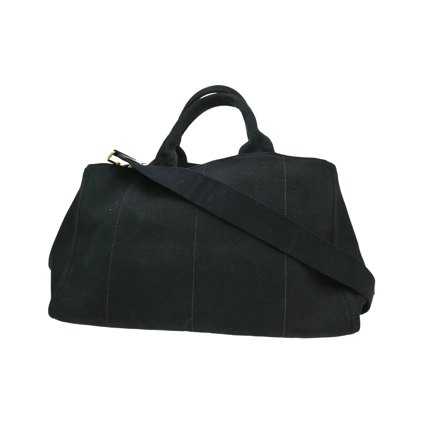 Prada Canapa Convertible Tote Rhinestone Embellished Canvas, Black, Canvas, Handbag