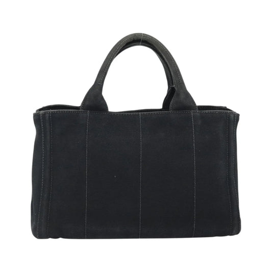 Prada Canapa Convertible Tote Rhinestone Embellished Canvas, Black, Canvas, Handbag
