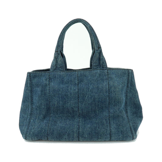 Prada Canapa Denim, Blue, Denim, Tote Bag