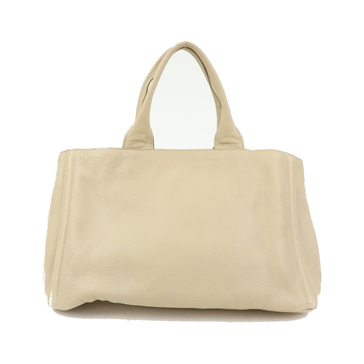 Prada Canapa Vitello Daino, Beige, Leather, Tote Bag