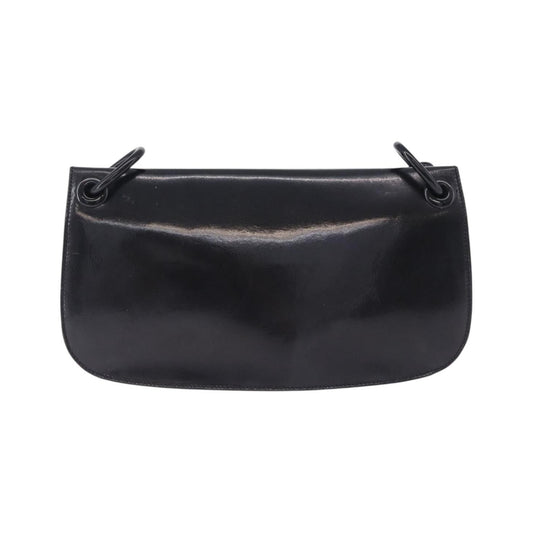 Prada Chain Shoulder Leather, Black, Leather, Shoulder Bag