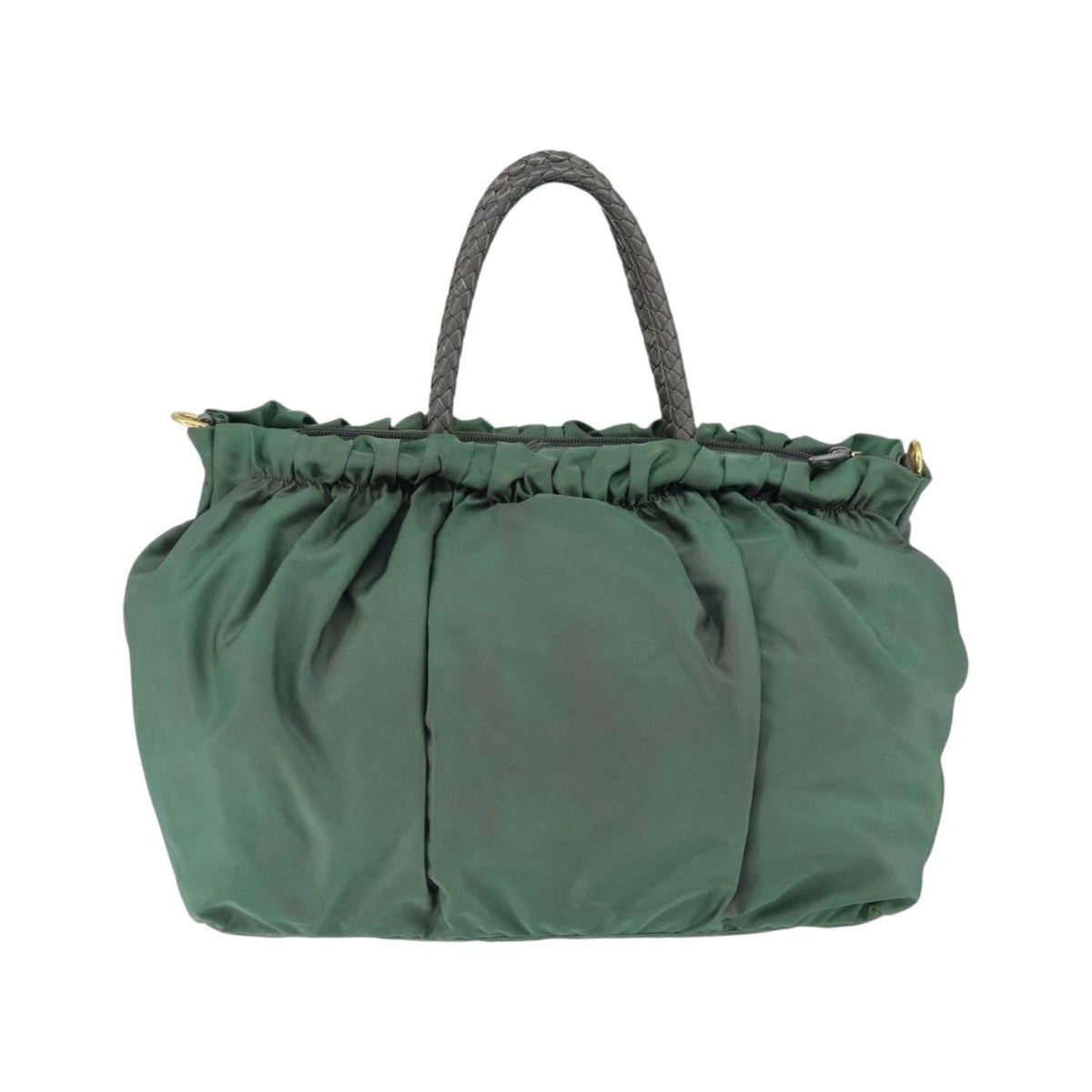 Prada Convertible Bow Tessuto, Green, Nylon, Tote Bag