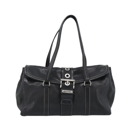 Prada Convertible Shopping Tote Saffiano Leather Saffiano Leather, Black, Leather, Tote Bag