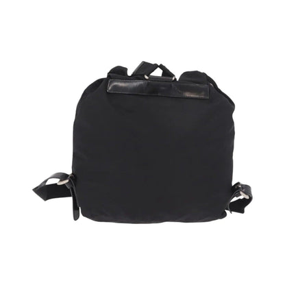 Prada Double Front Pocket Tessuto, Black, Nylon, Backpack