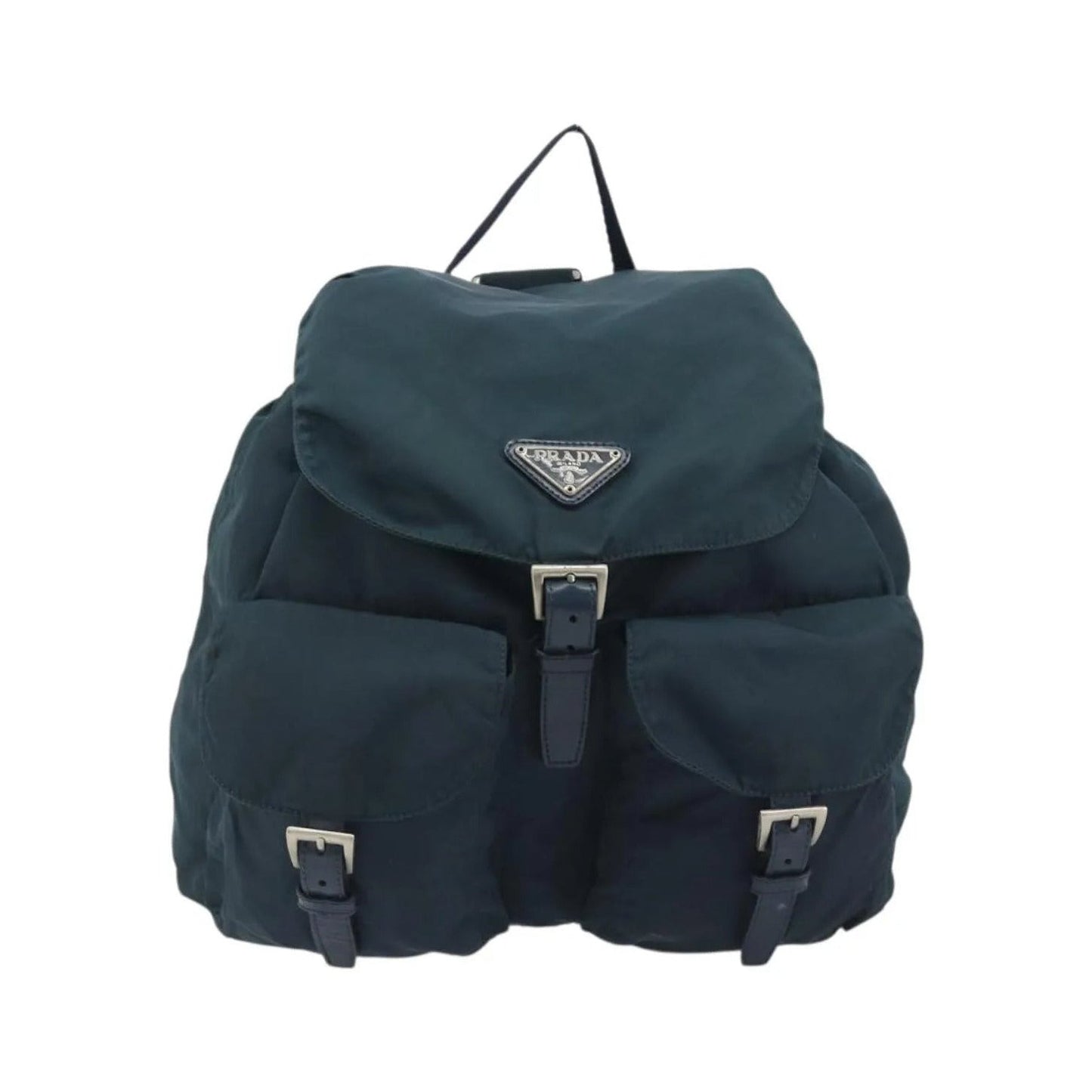 Prada Double Front Pocket Tessuto, Navy, Nylon, Backpack