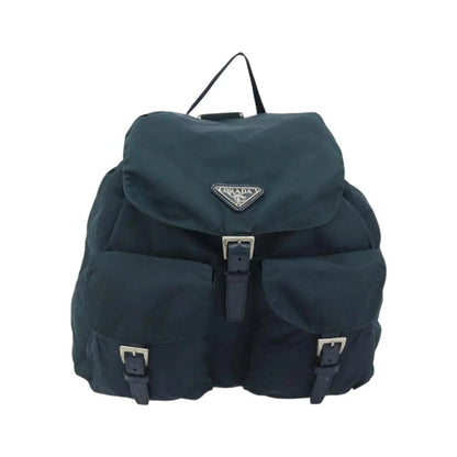 Prada Double Front Pocket Tessuto, Navy, Nylon, Backpack