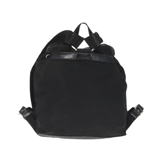 Prada Double Front Pocket Tessuto, Black, Nylon, Backpack