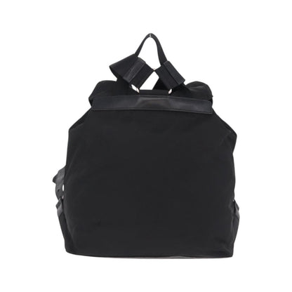 Prada Double Pocket Backpack Chain Re-Nylon, Black, Nylon, Shoulder Bag