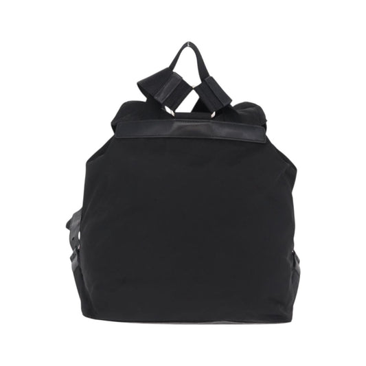 Prada Double Pocket Backpack Chain Re-Nylon, Black, Nylon, Shoulder Bag