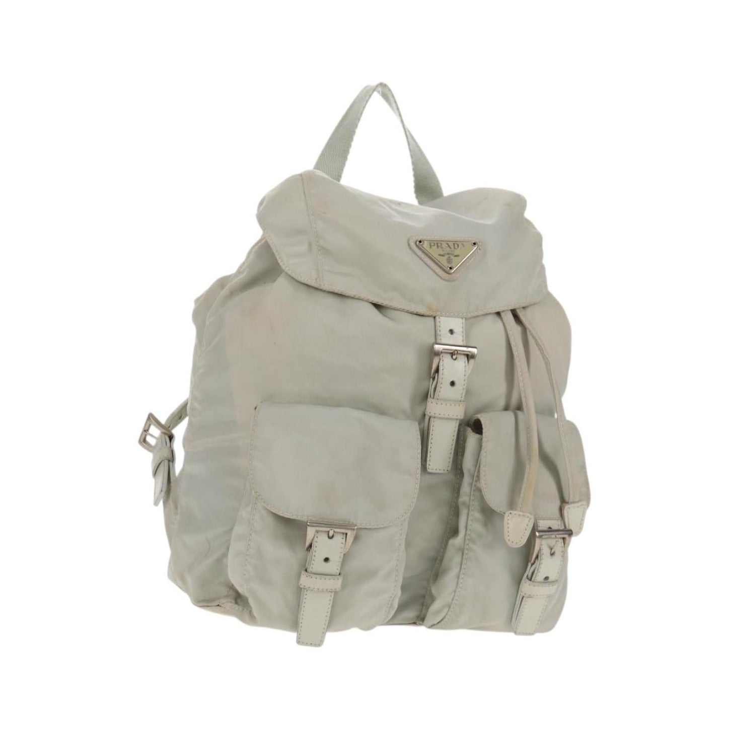 Prada Double Pocket Backpack Chain Shoulder Bag - Brandsamsara