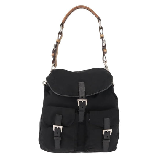 Prada Double Pocket Drawstring Shoulder Bag - Brandsamsara